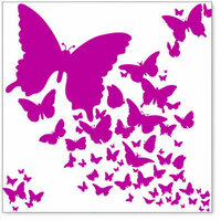 Hambly Studios - Screen Prints - 12 x 12 Overlay Transparency - Wings - Magenta, CLEARANCE