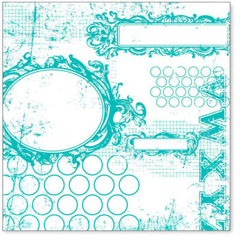 Hambly Studios - Screen Prints - 12 x 12 Overlay Transparency - All Mixed Up - Teal Blue, CLEARANCE