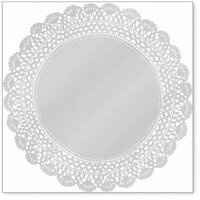 Hambly Studios - Screen Prints - 12 x 12 Overlay Transparency - Antique Doily - Metallic Silver, CLEARANCE