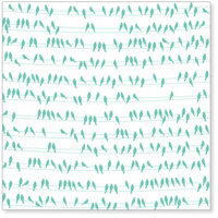 Hambly Studios - Screen Prints - 12 x 12 Overlay Transparency - Birds on Wire - Antique Teal