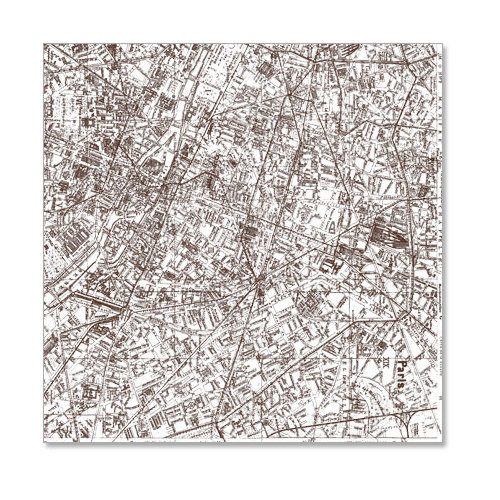 Hambly Studios - Screen Prints - 12 x 12 Overlay Transparency - Streets of Paris - Brown