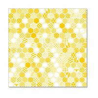 Hambly Studios - Screen Prints - 12 x 12 Overlay Transparency - Honeycomb - Golden Yellow