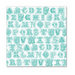 Hambly Studios - Screen Prints - 12 x 12 Overlay Transparency - Printer's Type - Antique Teal Blue