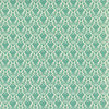Hambly Studios - Screen Prints - 12 x 12 Paper - Mini Brocade - Antique Teal Blue on White Gold