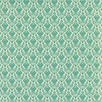 Hambly Studios - Screen Prints - 12 x 12 Paper - Mini Brocade - Antique Teal Blue on White Gold