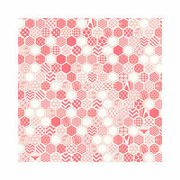Hambly Studios - Screen Prints - 12 x 12 Paper - Honeycomb - Coral on White Gold