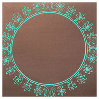 Hambly Studios - Paper - Screen Prints - Big Vintage Circle - Blue on Bronze