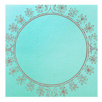 Hambly Studios - Paper - Screen Prints - Big Vintage Circle - Copper on Blue