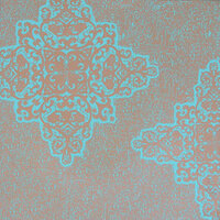 Hambly Studios - Paper - Screen Prints - Bohemian - Metallic Copper on Lagoon Blue