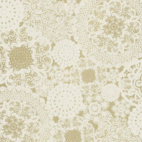 Hambly Studios - Screen Prints - 12 x 12 Paper - Doily Decor - White on Gold Leaf, CLEARANCE