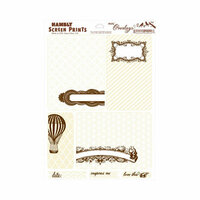 Hambly Studios - Mini Overlays - Journal Cards - Antique White and Brown