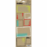Hambly Studios - Screen Prints - Kraft Cardstock Stickers - Urban Frames, CLEARANCE