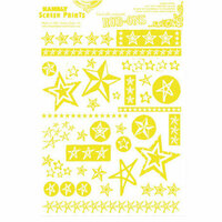 Hambly Studios - Screen Prints - Hand Silk Screened Rub-Ons - Stars - Yellow, CLEARANCE