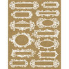 Hambly Studios - Screen Prints - Hand Silk Screened Rub-Ons - Elegant Labels - White, CLEARANCE