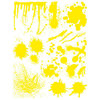 Hambly Studios - Screen Prints - Hand Silk Screened Rub Ons - Spilled Ink - Yellow, CLEARANCE