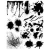Hambly Studios - Screen Prints - Hand Silk Screened Rub Ons - Spilled Ink - Black