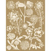 Hambly Studios - Screen Prints - Hand Silk Screened Rub Ons - Flowers and Feathers - Antique White, CLEARANCE