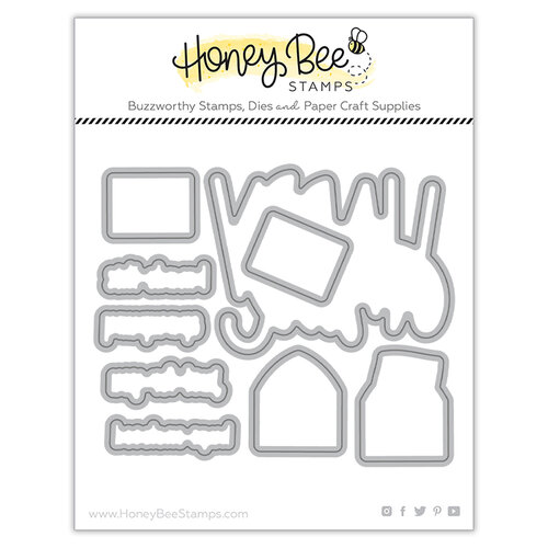 Honey Bee Stamps - Love Letters Collection - Honey Cuts - Steel Craft Dies - Hugs Enclosed