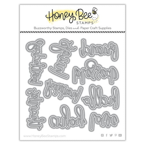 Honey Bee Stamps - Let's Celebrate Collection - Honey Cuts - Steel Craft Dies - Bitty Buzzwords
