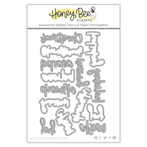 Honey Bee Stamps - Vintage Holiday Collection - Honey Cuts - Steel Craft Dies - Bitty Buzzwords - Holiday