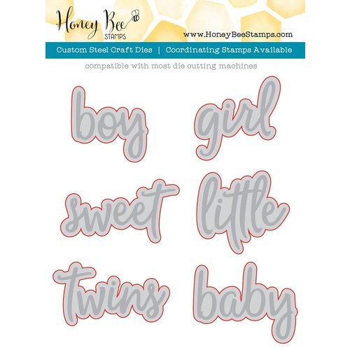 Honey Bee Stamps - Honey Cuts - Steel Craft Dies - Hooray Baby Words
