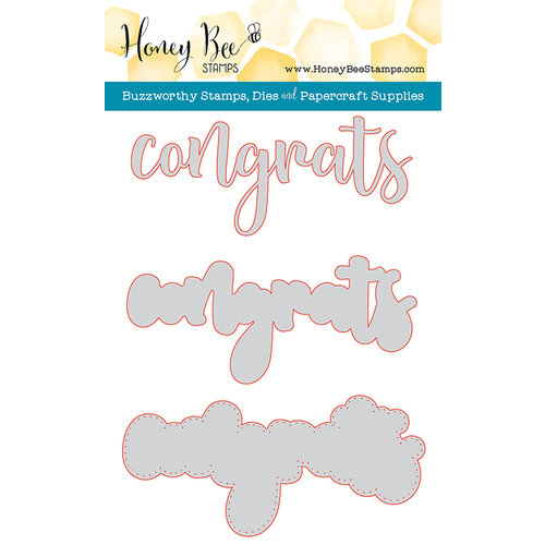 Honey Bee Stamps - Honey Cuts - Steel Craft Dies - Congrats