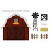 Honey Bee Stamps - Honey Cuts - Steel Craft Dies - Barn Scene Builder