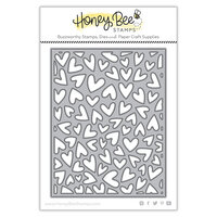 Honey Bee Stamps - Bee Mine Collection - Honey Cuts - Steel Craft Dies - Fluttering Hearts Cover Plate