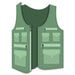 Honey Bee Stamps - Foundry and Field Collection - Honey Cuts - Steel Craft Dies - Fishing Vest A2 Card Base