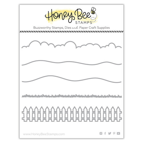 Honey Bee Stamps - Honey Cuts - Steel Craft Dies - Horizon Slimline Borders