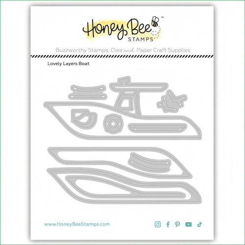 Honey Bee Stamps - Foundry and Field Collection - Honey Cuts - Steel Craft Dies - Lovely Layers Boat