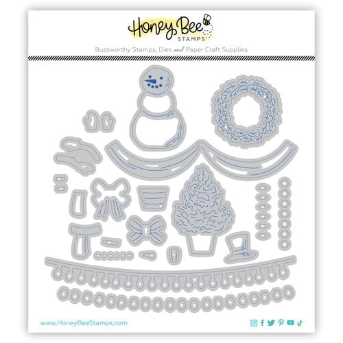Honey Bee Stamps - Honey Cuts - Steel Craft Dies - Lovely Layers Front Porch Holiday Add-On