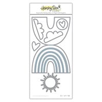 Honey Bee Stamps - Rainbow Dreams Collection - Honey Cuts - Steel Craft Dies - Rainbow Builder A2 Card Base
