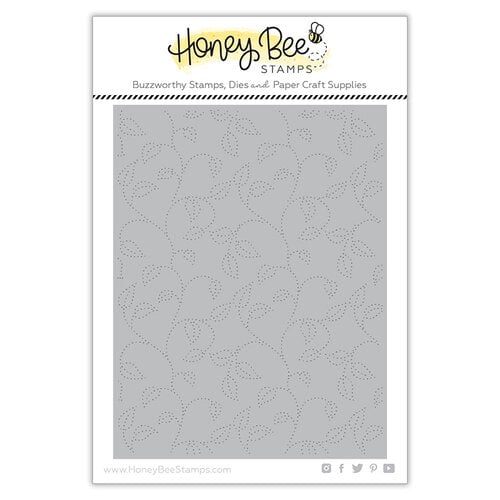 Honey Bee Stamps - Sealed With Love Collection - Honey Cuts - Steel Craft Dies - Swirling Leaves Pierced A2 Cover Plate