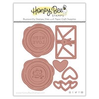 Honey Bee Stamps - Sealed With Love Collection - Honey Cuts - Hot Foil Plate - Wax Seals - Love