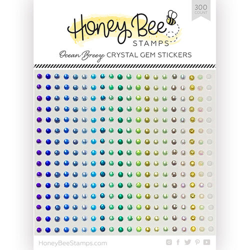 Honey Bee Stamps - Gem Stickers - Ocean Breeze Crystal