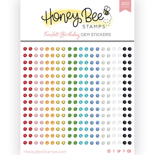Honey Bee Stamps - Let's Celebrate Collection - Gem Stickers - Funfetti Birthday