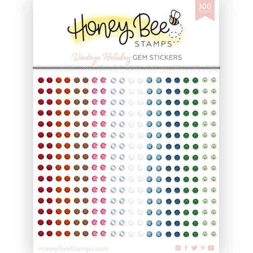 Honey Bee Stamps - Vintage Holiday Collection - Gem Stickers