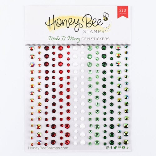 Honey Bee Stamps - Make It Merry Collection - Christmas - Gem Stickers - Make It Merry