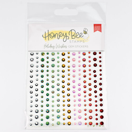 Honey Bee Stamps - Gem Stickers - Holiday Wishes