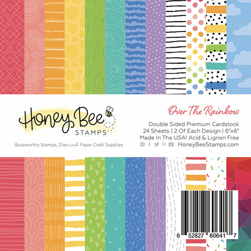 Honey Bee Stamps - 6 x 6 Paper Pad - Over The Rainbow