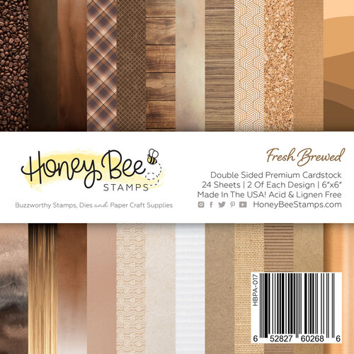 Honey Bee Stamps - 6 x 6 Paper Pad - Fresh Brewed
