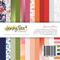 Honey Bee Stamps - Summer Stems Collection - 6 x 6 Paper Pad - Summer Stems