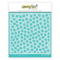 Honey Bee Stamps - Stencils - Coffee Bean Background