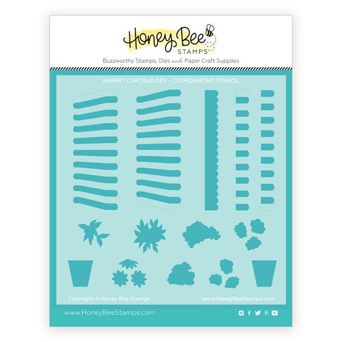 Honey Bee Stamps - Summer Stems Collection - Stencils - Market Cart