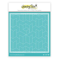 Honey Bee Stamps - Sealed With Love Collection - Stencils - Geometric Lines Background