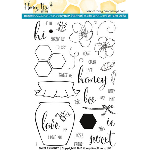 Honey Bee Stamps - Clear Acrylic Stamps - Sweet As Honey