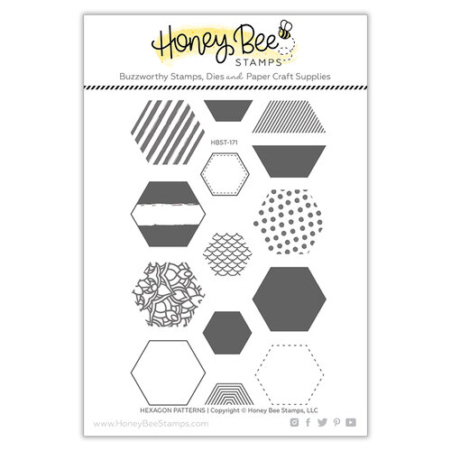 Honey Bee Stamps - Clear Photopolymer Stamps - Hexagon Patterns