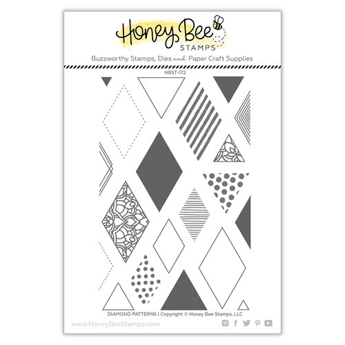 Honey Bee Stamps - Clear Photopolymer Stamps - Diamond Patterns