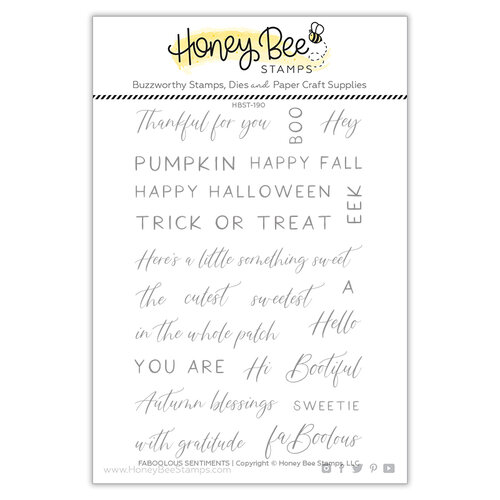Honey Bee Stamps - Halloween - Clear Photopolymer Stamps - Faboolous Sentiments